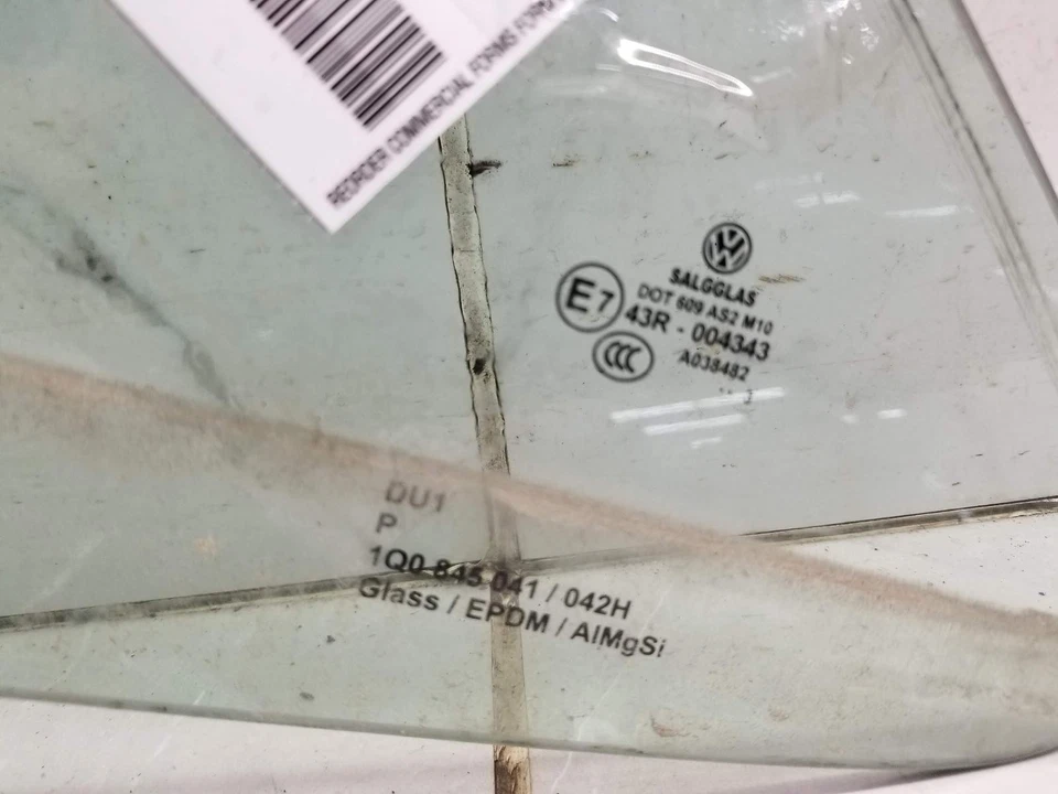 Volkswagen EOS 2014 cuarto conductor izquierdo ventana cristal #010354 Foto 2 de 4