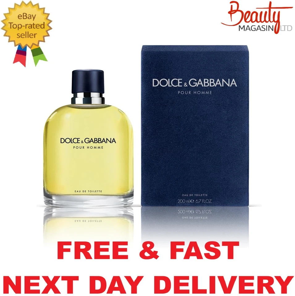 Dolce & Gabbana Pour Homme Eau de Toilette 200ml Spray for Men | Brand New |