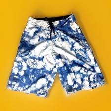 Burnside Board Shorts Mens Size 32 Blue/White Swimming Shorts New with Tags 405
