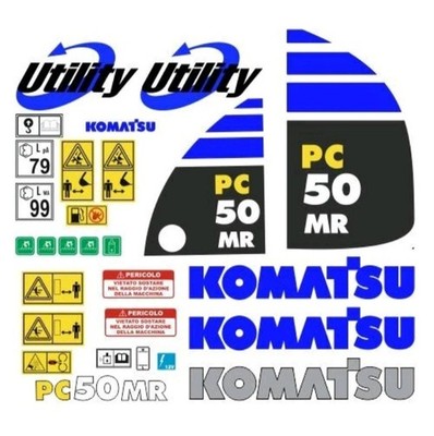 Komatsu PC 50 MR Aufkleber Sticker Komplettset