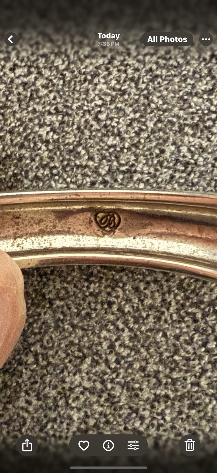 Brighton Hinged Cuff Bangle Bracelet Blue Swirls … - image 7