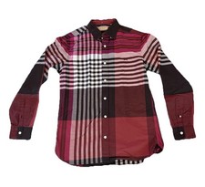 Burberry Men's Deep Claret Brook House 4033209 Shirt Sz. S Button-Up Merlot
