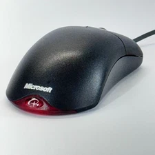 Microsoft Wheel Mouse Optical USB PS/2 Compatible Corded Black X802382 1.1A