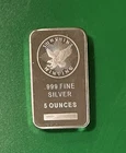 Sunshine Minting 5 oz .999 Fine Silver Bar 5 Troy Ounces Precious Metal Content