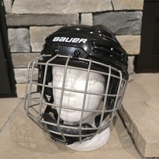 Bauer IMS 5.0 Ice Hockey Helmet Combo with Mask Cage Black Size Small S EUC