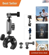 360 Dual Ball Head Bike Motorcycle Camera Mount for DJI/GoPro - Aluminum