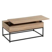 Howhomely Kaffeetisch Couchtisch Mit Hochklappbarer Tischplatte Braun 100X45X40