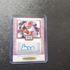 2021 Sage Premier Draft - Autographs Red #A105 Elijah Mitchell (AU, RC)