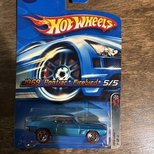 2006 Hot Wheels Red Line series #100 1969 Pontiac Firebird 5/5 Blue