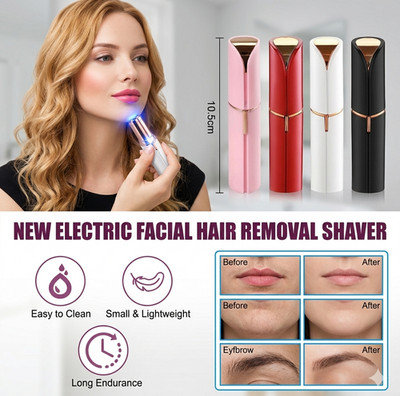 Elektrischer Gesichtshaarentferner Damen Schmerzlos Rasierer Bikini Trimmer Lippen Epilierer