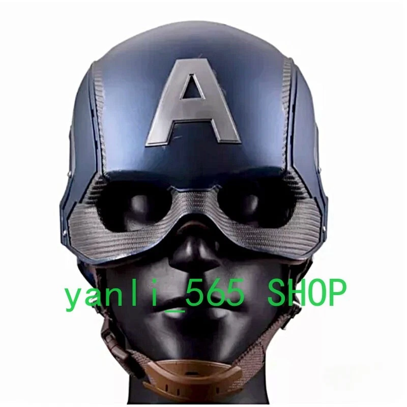 1/1 Wearable Captain America Helmet US Ship!! Marvel Halloween Cosplay Mask Prop - Image 3 of 4