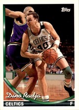 Dino Radja 1993-94 Topps Rookie #282 Boston Celtics Basketball Trading Card. rookie card picture