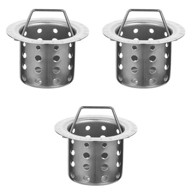 3 stücke Edelstahl Korbsieb mit Griff Anti- Drain-Filter-Sieb