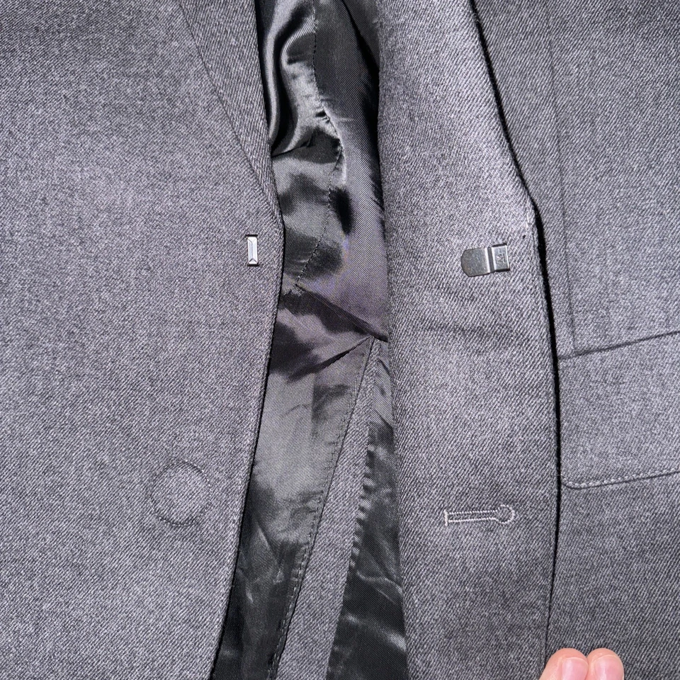 Maison Martin Margiela x H&M Blazer Mens 40R Gray Wool Fused Jacket RARE - Image 2 of 4