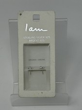 I Am 925 Sterling Silver Heart Zirconia Stud Earrings for Women Girls Gift