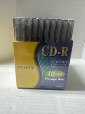 Sony CD-R 650MB 74min 10-Pack Storage Case Full Size Jewel Cases CDQ-74CN NEW