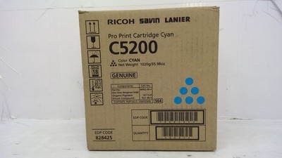 Genuine Ricoh Savin Lanier C5200 Pro Print Cartridge Cyan 828425 for Pro C5200