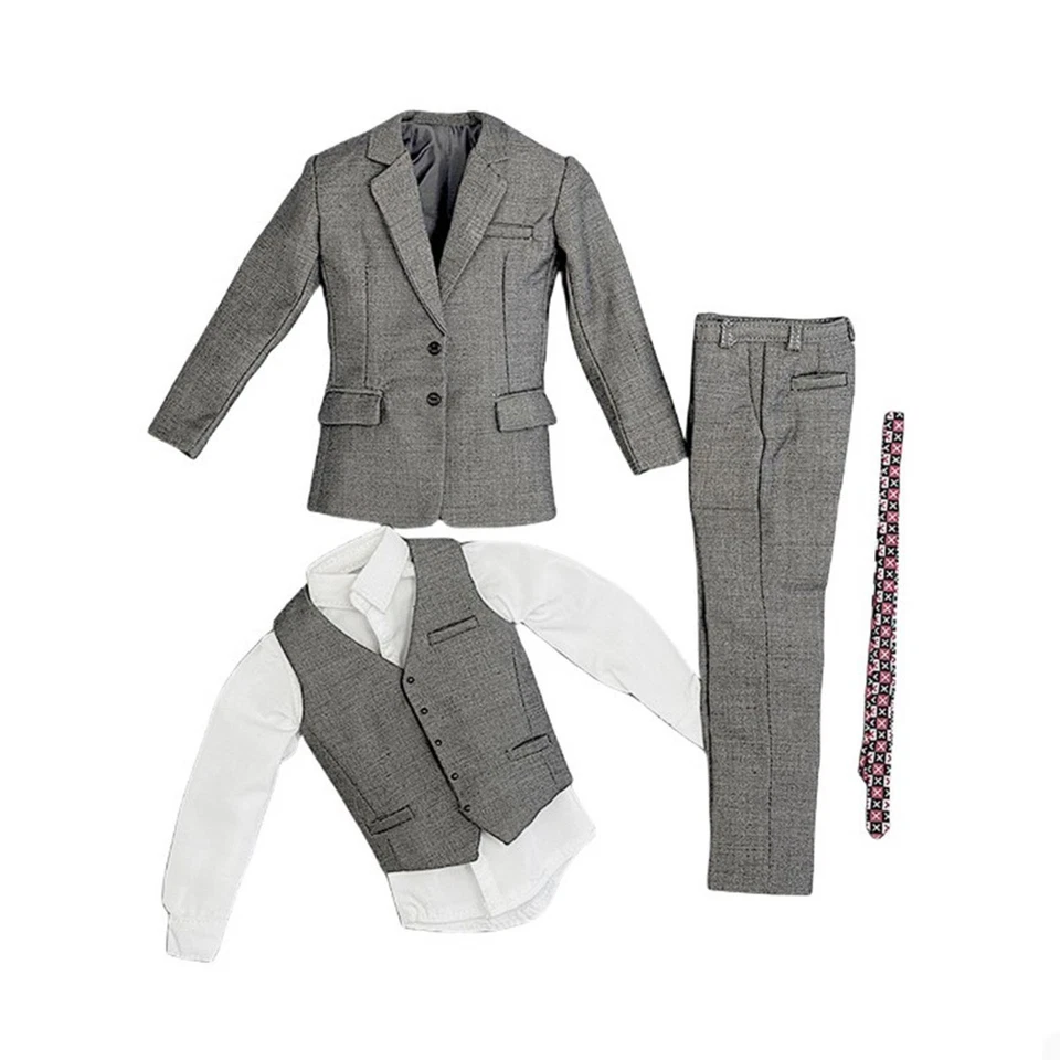 EE. UU. ZYTOYS PC004 1/6 Gris Traje Camisa Corbata Pantalones Conjunto Ropa Ajuste 12"" Figura Cuerpo Foto 3 de 4
