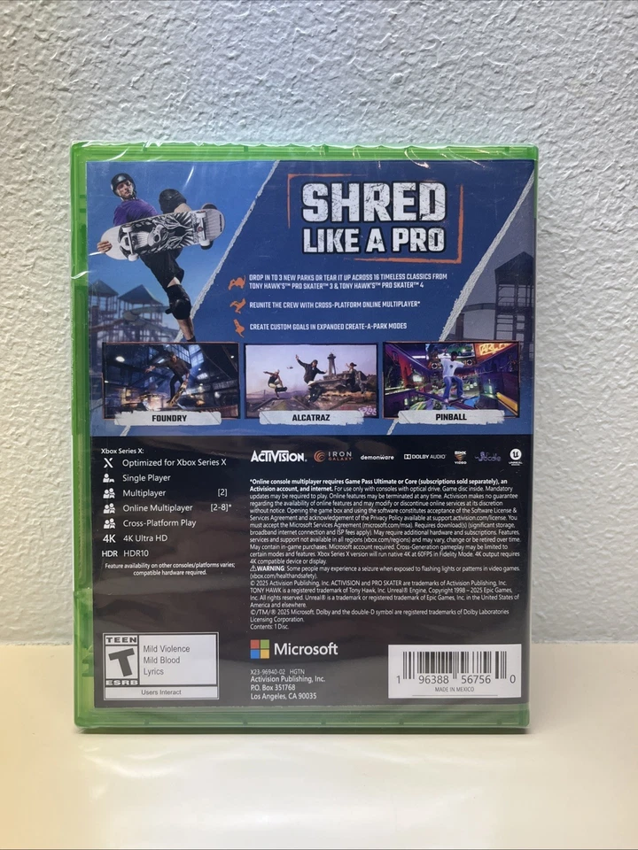 Tony Hawk’s Pro Skater 3+4 para Xbox Series X y Xbox One Nuevo Precintado Foto 2 de 3