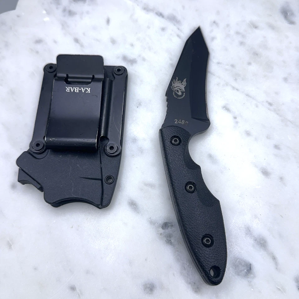 Cuchillo Plegable KA-BAR Hellfire 2486 Tanto Hoja de Acero Inoxidable Mango G10 EDC Foto 4 de 4