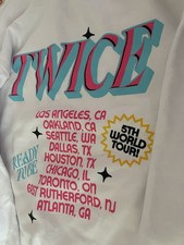 Official TWICE Ready To Be 5th World Tour White Hoodie Sweatshirt Small Unisex