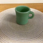 NFire King Green Jadeite C Handle Diner Mug VTG