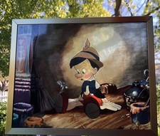 Disneyland Walt Disney Pinocho y Pinojo Cricket Vidrieras Arte Ventana 10x8"