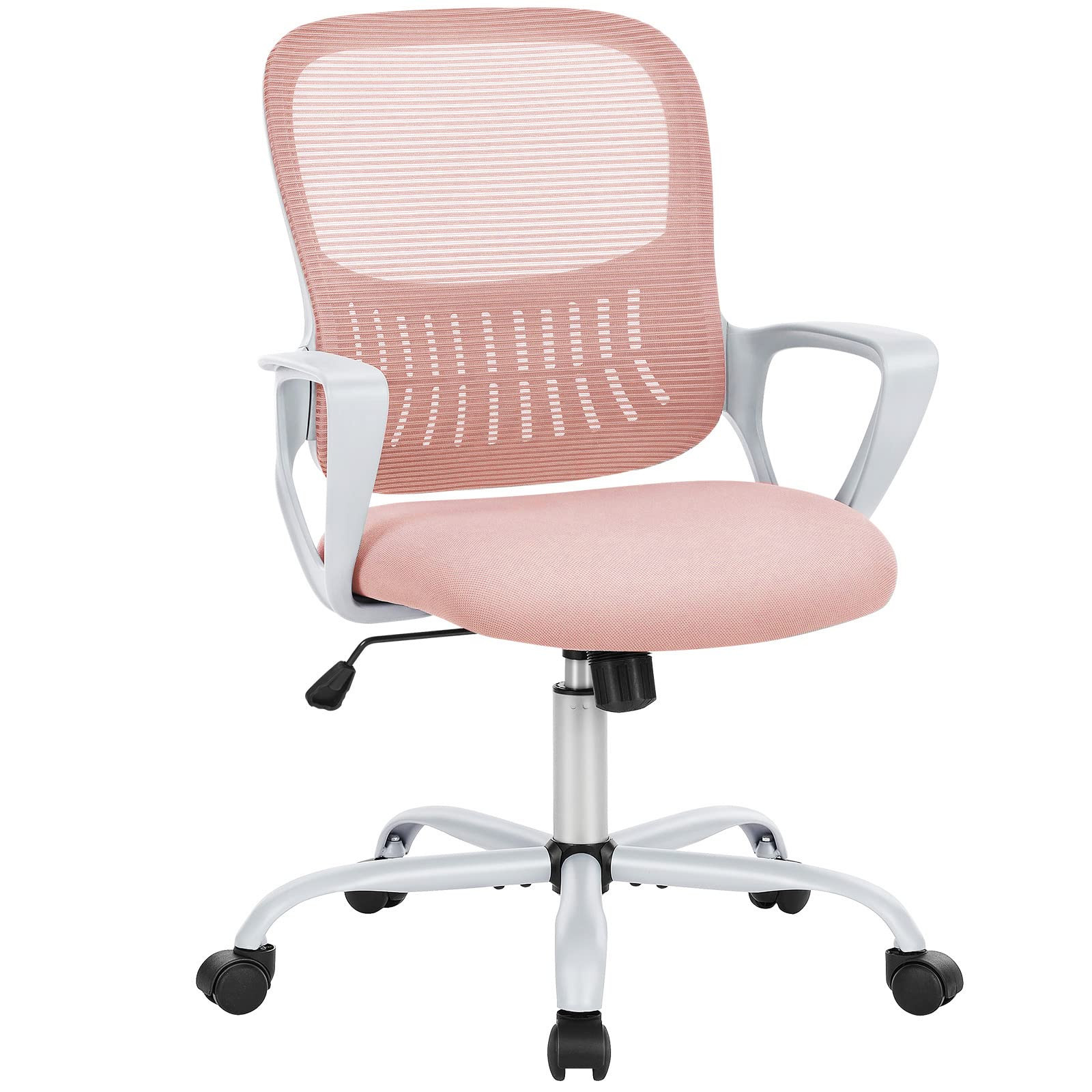 Ergonomic Mid Back Mesh Office Chair for Desk Computer and Gaming with Larger Seat-image