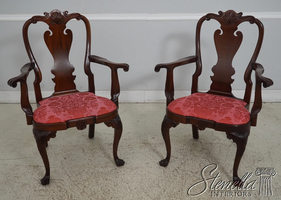 L63731EC: Juego de 6 sillas de comedor coloniales Williamsburg caoba STICKLEY Foto 2 de 4