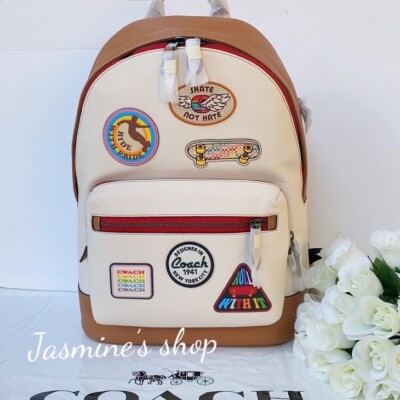 NWT Coach West Backpack With Patches cj512 Retail $628