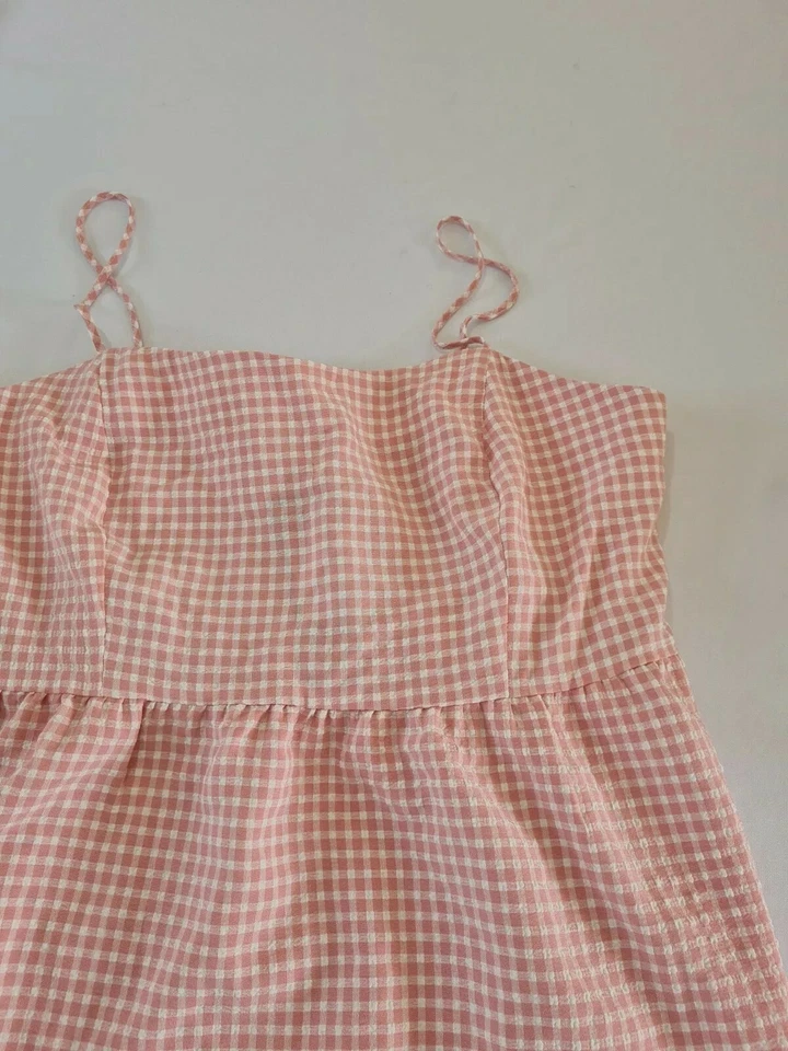 Ladies Cropped Top New Look Size 16 Elastic Back Sleeveless Pink Mix 6871 - Image 3 of 4