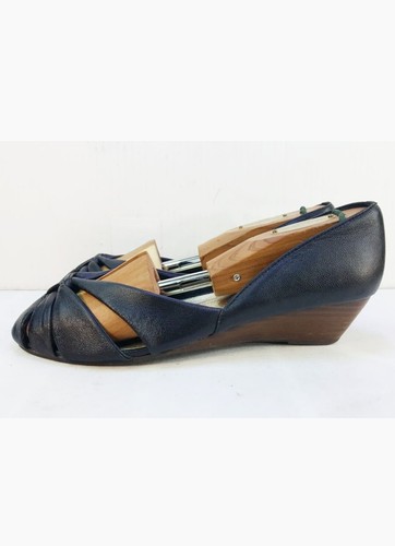 Steve Madden Damen Halbschuhe schwarz Leder niedriger Keilabsatz Größe 6,5 B - Bild 2 von 7