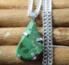 Natural 19.50 Ct Green Carico Lake Turquoise Gemstone Rough Pendant See Video