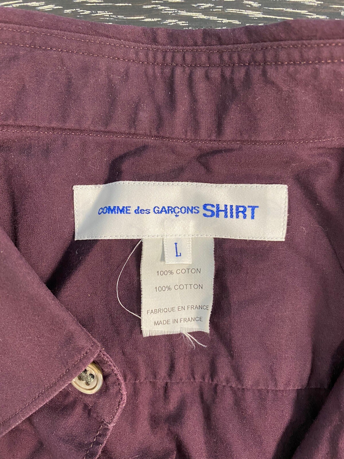 Comme Des Garcons Mens Solid Button Down Dress Sh… - image 6
