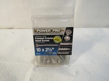 Power Pro Stainless Steel Premium Exterior Wood Screws 10 x 2-1/2" Pack of 30