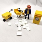 Playmobil German Deutsche Post Mail Carrier bike box letters loose pieces NM