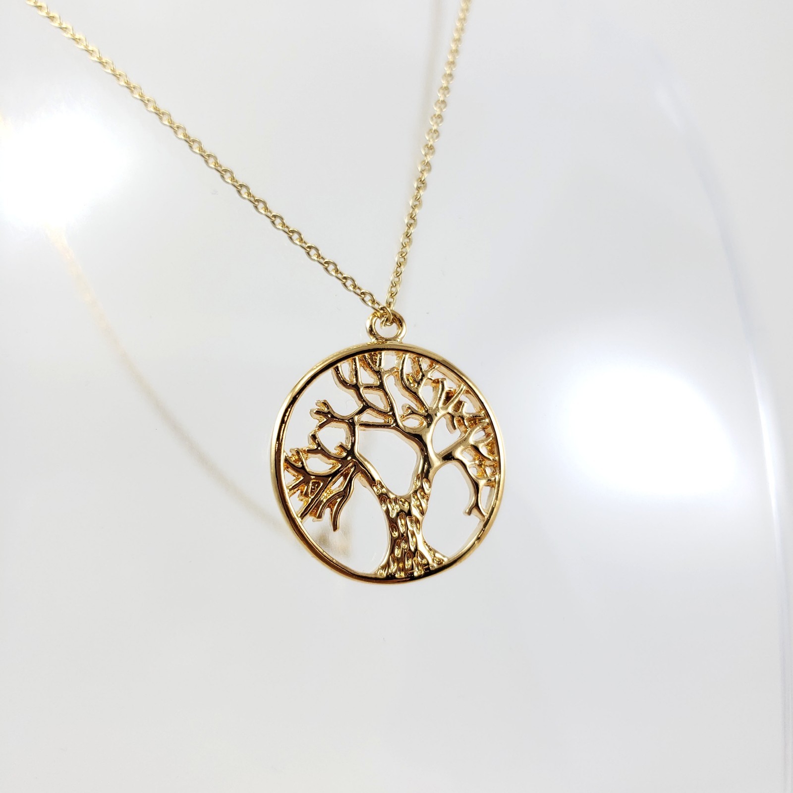 Tree Of Life [GOLD] Plated Necklace Giving Nature Circular Cosmic ...