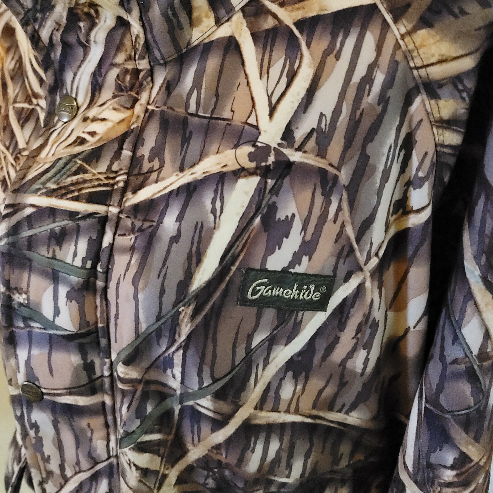Gamehide Mens Large Hunting Jacket Hush Hide Mossy Oak Shadow Grass Camo GC eBay