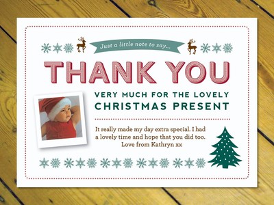 8 personalisierte Dankeskarten Kinder Weihnachten Xmas Foto