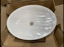Signature Hardware Semi-Recessed Resin Sink, center drain 500x370 Resser Collect