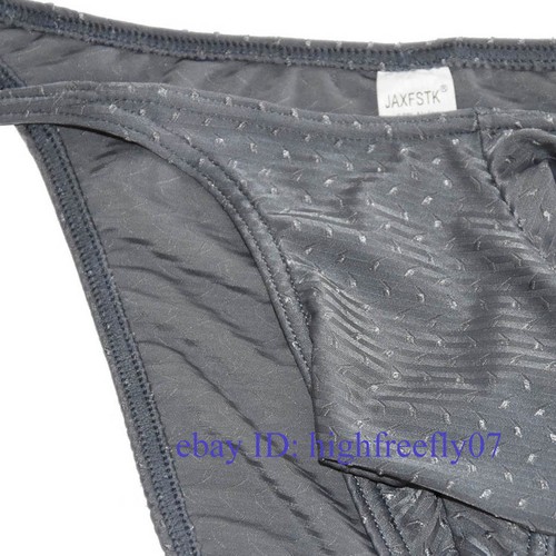 Men Summer Posing Trunks Stretch Shiny Underwear Male Penis Pouch Bikini Briefs - Picture 7 of 17