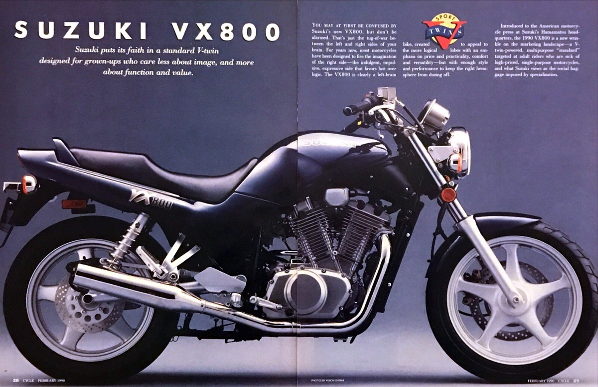 1990 Suzuki VX800 Motorcycle Road Test Technical Data Photos 