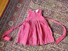 Oscar de la Renta Girls Dark Pink Corduroy Dress 4Y