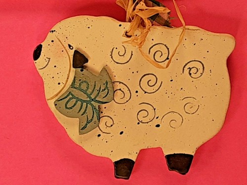 2 Wooden Easter Decorations Standing Easter Bunny 5" Hanging Easter Decor 12" - Picture 11 of 12