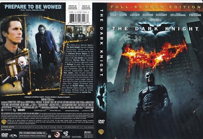 The Dark Knight (Fullscreen DVD, 2008) Christian Bale, Heath