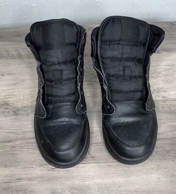 Nike Air Jordan 1 Mid Black Sneakers 554725-090 Size 5Y Womens 6.5