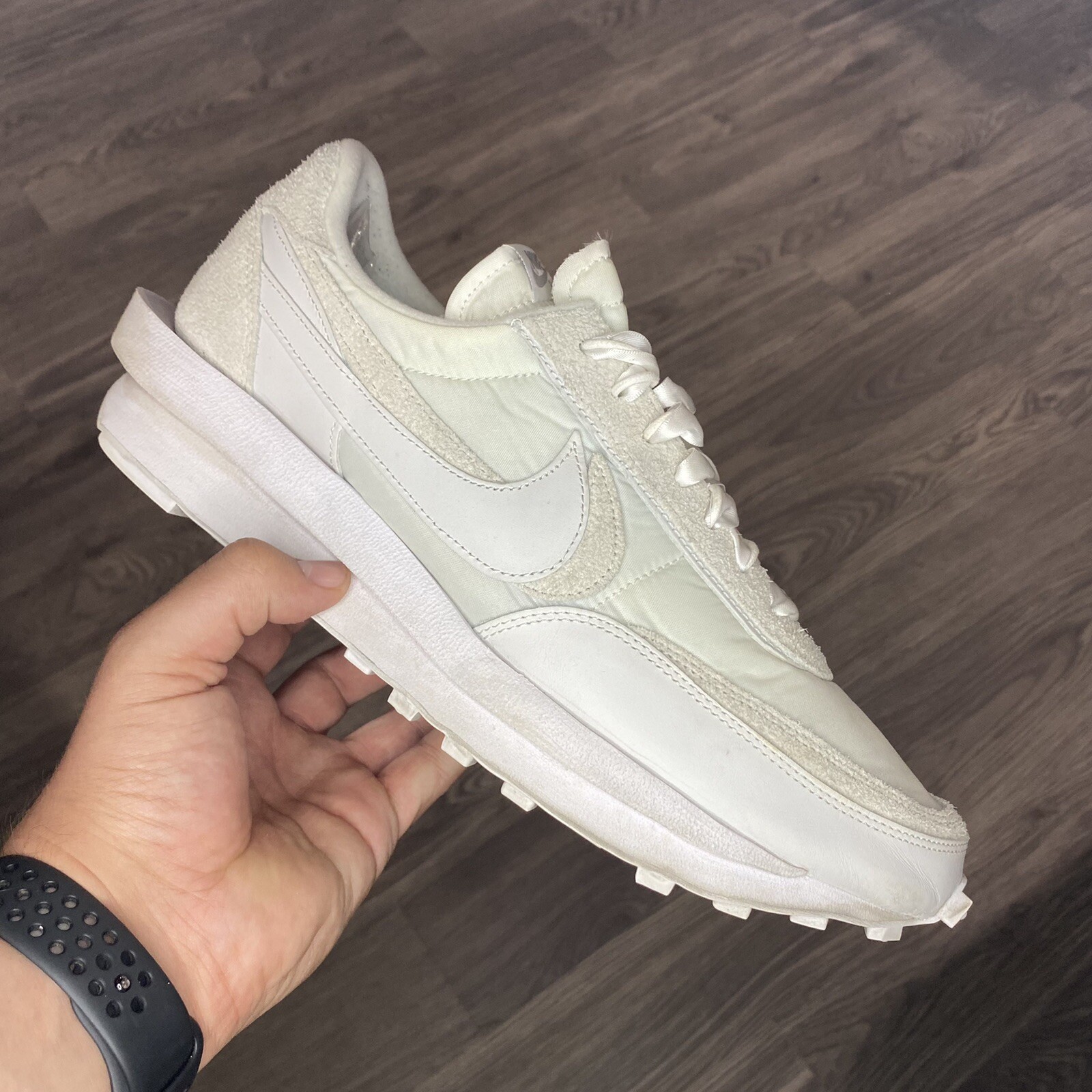 SACAI X NIKE Nike LDWaffle x Sacai Nylon Bianco 2020 BV0073 101 Taglia 14 Usate Ottime Condizioni