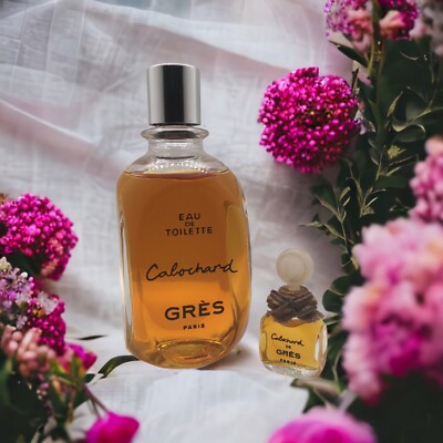 Vintage Gres Cabochard Eau de Toilette Splash 2 Fl. Oz. + Micro MINI .06 Fl. Oz.