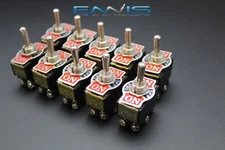 10PCS TOGGLE SWITCH DPDT CENTER OFF TOGGLE 10 AMP 250V 20 AMP 125V 6 PIN EC-1520