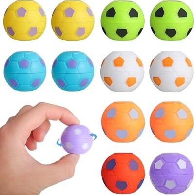 12 x Fußball Handschmeichler Spinner Spielzeug Party Tasche Füllung sensorisch Kinder Autismus